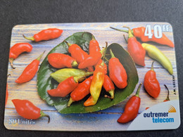 ST MARTIN  OUTREMER TELECOM/  40FF PEPPERS /SPICES         ** 10500 ** - Antille (Francesi)