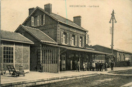 Meurchin * La Gare Du Village * Ligne Chemin De Fer - Autres & Non Classés