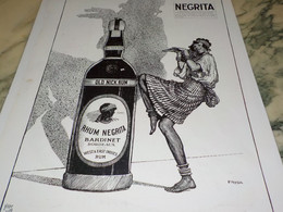 ANCIENNE PUBLICITE  RHUM NEGRITA 1930 - Alcools