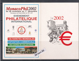 2002 MONACO  VOEUX DE LA POSTE -MonacoPhil 2002 - Lettres & Documents