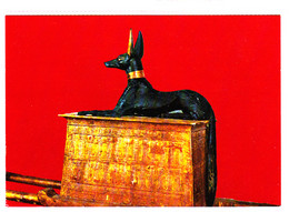 CP Egypte / Le Caire / Musée / Statue / Dieu Anubis Sur Un Coffre / 18 ème Dynastie - Musées