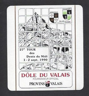 Etiquette De Vin Dôle  -  27 éme Tour Des Dents Du Midi 1 Et 2/09/1990 (Suisse) - Thème Cross , Course à Pieds - Altri & Non Classificati