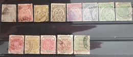 POSTZEGEL Z. AFR. REPUBLIEK : 13 Canceled Stamps - New Republic (1886-1887)