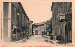 Donzère (Drôme) Avenue Du Champ De Mars, Hôtel, Tabac - Collection A.B.E.N. - Carte Dos Simple N° 343 - Donzere