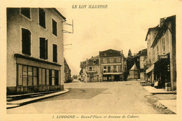 Limogne * Grand Place Et Avenue De Cahors * Commerces Magasins - Sonstige & Ohne Zuordnung