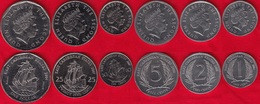 East Caribbean States Set Of 6 Coins: 1 Cent - 1 Dollar 2004-2008 UNC - East Caribbean States