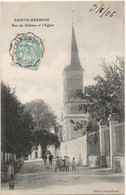 SAINTE HERMINE (85) - RUE DU CHATEAU ET L'EGLISE - Sainte Hermine