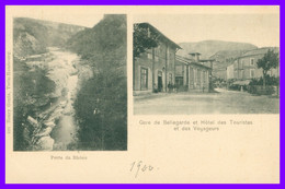 Cp 2 Vues - Gare De BELLEGARDE Hôtel Des Touristes Et Des Voyageurs - Perte Du Rhône - Animée - Edit. HENRY GENTA - 1900 - Bellegarde-sur-Valserine