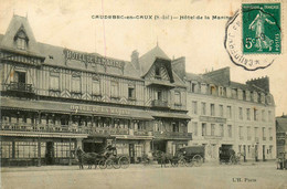 Caudebec En Caux * Place Et Façade Hôtel De La Marine LALONDE Propriétaire * Attelage - Caudebec-en-Caux