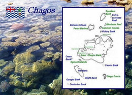 Chagos Archipelago Map New Postcard * Carte Geographique * Landkarte - Other