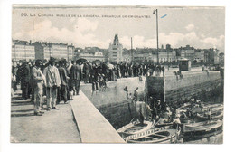 LA CORUNA - MUELLE DE LA DARSENA - EMBARQUE DE EMIGRANTES - La Coruña