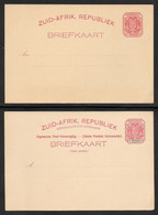 South Africa - 1880's 1 Penny Stationery Cards - 2 Different MNH - New Republic (1886-1887)