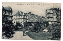 LA CORUNA - JARDIN DE MENDEZ NUNEZ Y PLAZA DE MENA - La Coruña