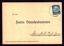 DR Postkarte NIEDERWIESEN ALZEY - Darmstadt - 4.4.38 - Mi.516 - Storia Postale