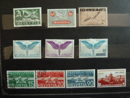 D3 - Suisse  Petit Lot De Timbres Poste Aérienne N* Et Oblitérés - Ungebraucht