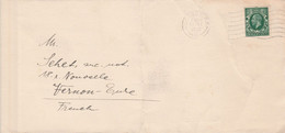 GB SEUL SUR LETTRE POUR LA FRANCE 1936 - Briefe U. Dokumente