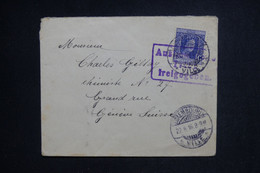LUXEMBOURG - Enveloppe De Luxembourg  Pour La Suisse En 1916 Avec Cachet De Contrôle - L 128135 - 1914-24 Marie-Adelaide