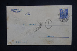 BRÉSIL - Enveloppe Commerciale De Porto Alegre Pour La Suisse En 1918 Avec Cachet De Contrôle - L 128144 - Storia Postale