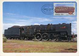 72484 Rep. South Africa,  Maximum 1983  Locomotive - Cartas