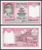 Nepal - 5 Rupees Pick 23 Sig.9 UNC (1)   (25682 - Andere - Azië