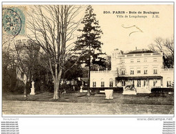 CPA Réf.G516) PARIS (ÎLE-DE-FRANCE 75) BOIS DE BOULOGNE Villa De Longchamps  J.H. - Arrondissement: 16