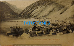 190893 SWITZERLAND ANDERMATT AGAINST THE URN HOLE CIRCULATED TO URUGUAY POSTAL POSTCARD - Matt