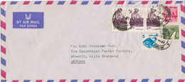 India Air Mail Cover Sent To Denmark 7-3-1981 With More Topic Stamps - Airmail