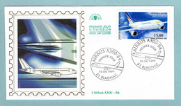 FDC France 1999 - Airbus A300 - B4 - YT Poste Aérienne 63 - 1990-1999