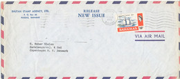 Bahamas Air Mail Cover Sent To Denmark Nassau 11-2-1972 Single Stamped - 1963-1973 Autonomie Interne