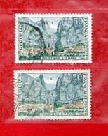 France °- 1965 - Moustiers-Saimte-Marie. Yvert. 1436-1436a -  Varietà. ( NEIGE Sur Le BOURG ) - Used Stamps