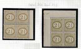 PORTUGAL STAMP - 1876 JORNAES - 2½ R Md#48 P.LISO Perf:13½ 2 BLOCKS DIF. TONE MNH (LPT1#113) - Neufs