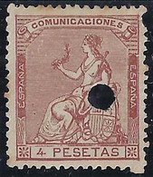 ESPAÑA 1873 - Edifil #139T Telegrafos - Sin Goma (*) - Unused Stamps