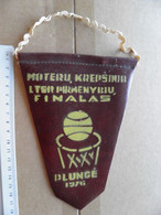 Leather Pennant Lithuania Final Game Women Basketball Championship Plunge 1976 - Altri & Non Classificati