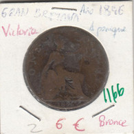 CR1166 MONEDA GRAN BRETAÑA VICTORIA 1 PENIQUE 1896 BRONCE 6 - Andere & Zonder Classificatie