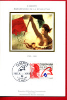 1988 - Carte Maximum 1er Jour LIBERTE DE GANDON - Tp N° 2524 - Image Sur Soie - 1980-1989