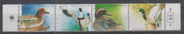 ISRAEL 1989 WORLD STAMP EXHIBITION EXPO 89 BIRD DUCK GARGANEY MALLARD TEAL SHELDUCK - Unused Stamps (without Tabs)