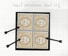 PORTUGAL STAMP - 1876 JORNAES - 2½ R Md#48 P.PORCELANA Perf:11½ BLOCK PRINT DEFECT MNH (LPT1#114) - Nuevos