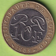 Monaco - 10 Francs 1989 - Principauté - Deo Juvante - 1960-2001 New Francs