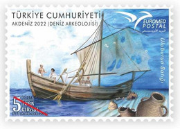 Turkey 2022, Euromed - Martime Archaeology Of The Mediterranean, MNH Single Stamp - Unused Stamps