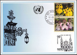 UNO GENF 2005 Mi-Nr. 351 Blaue Karte - Blue Card  Mit Erinnerungsstempel NANCY - Cartas