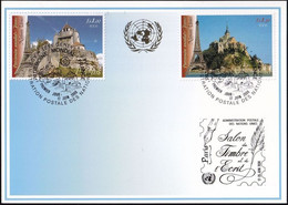 UNO GENF 2006 Mi-Nr. 358 Blaue Karte - Blue Card  Mit Erinnerungsstempel PARIS - Cartas