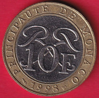 Monaco - 10 Francs 1998 - Principauté - Deo Juvante - 1960-2001 New Francs