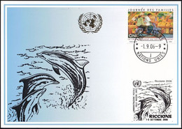 UNO GENF 2006 Mi-Nr. 359 Blaue Karte - Blue Card  Mit Erinnerungsstempel RICCIONE - Cartas