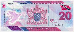 TRINIDAD AND TOBAGO 20 DOLLARS POLYMER P-63 HUMMINGBIRD 2020 UNC - Trinidad & Tobago