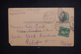 ETATS UNIS - Entier Postal + Complément De Dobbs Ferry Pour Le Maroc En 1920  - L 128161 - 1901-20
