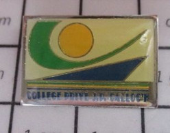 911D Pin's Pins / Beau Et Rare / THEME : ADMINISTRATIONS / COLLEGE PRIVE (de Quoi ?) JD CALLOC'H - Administrations