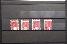 FRANCE - N° 1816 80ct Béquet - Variété De Piquage Sur 4 Valeurs Oblitérés - L 128172 - Used Stamps