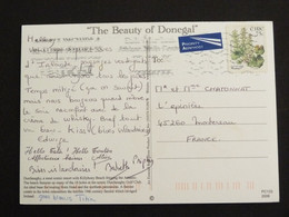 LETTRE IRLANDE IRELAND EIRE AVEC YT 1703 NOMBRIL DE VENUS FLORE FLEUR FLOWER BLUME - DUNFANAGHY Co DONEGAL - Cartas & Documentos