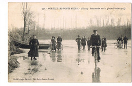 MORIEUX - Les - PONTS - NEUFS . L'Etang - Promenade Sur La Glace ( Février 1914 ) . - Morieux