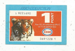 Ticket ESSO , 1 Point Pour 10 Litres De Carburant , 2 Scans - Unclassified